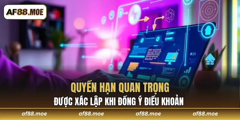 Quyền hạn quan trọng được xác lập khi đồng ý điều khoản